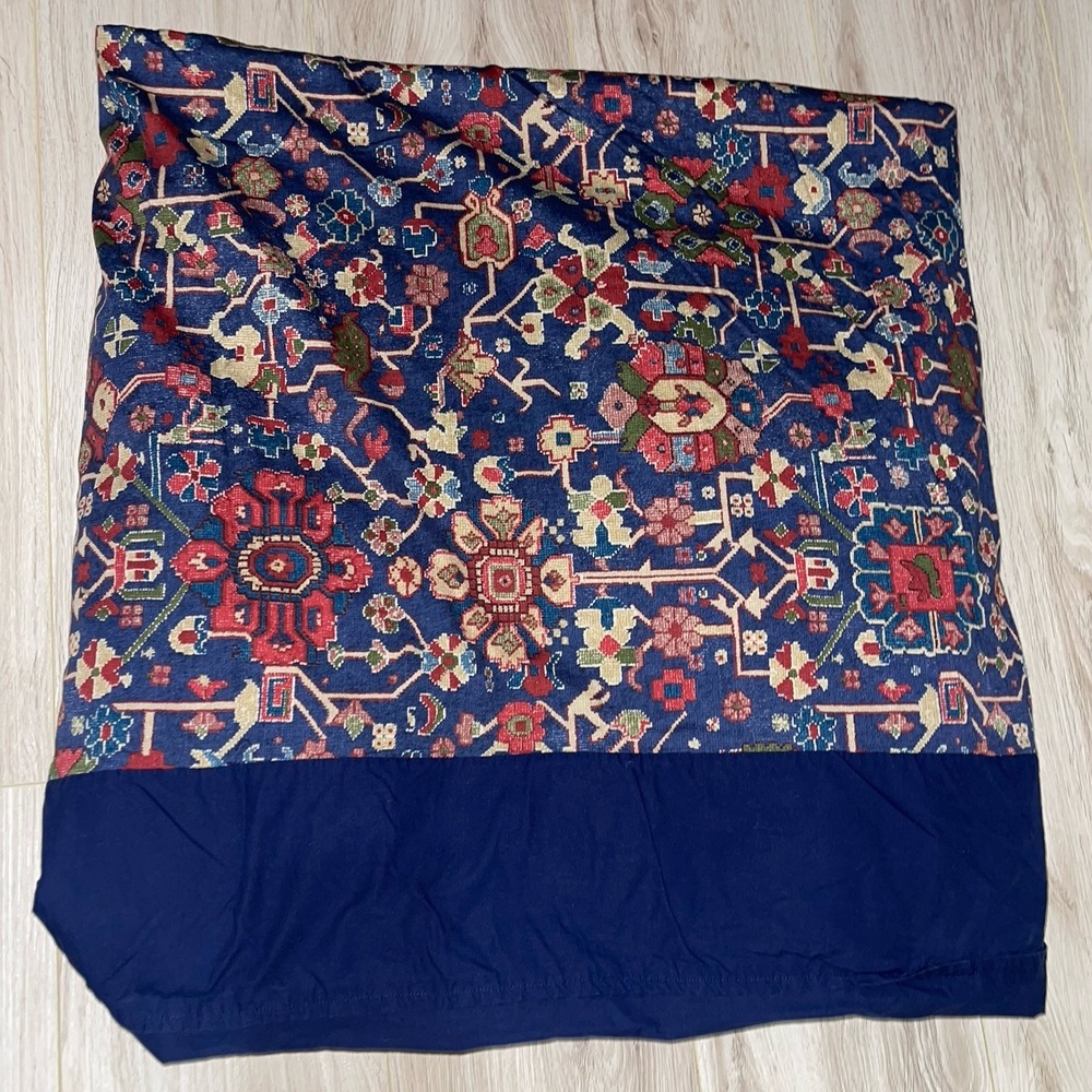 VTG Ralph Lauren Orienta Navy Blue PAISLEY Queen Duvet Cover Bedding Home READ